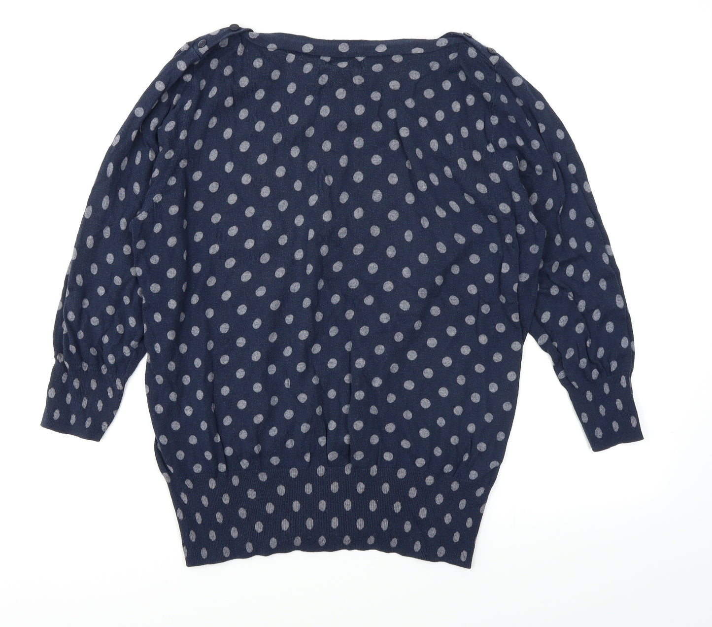NEXT Womens Blue Polka Dot  Pullover Jumper Size 18