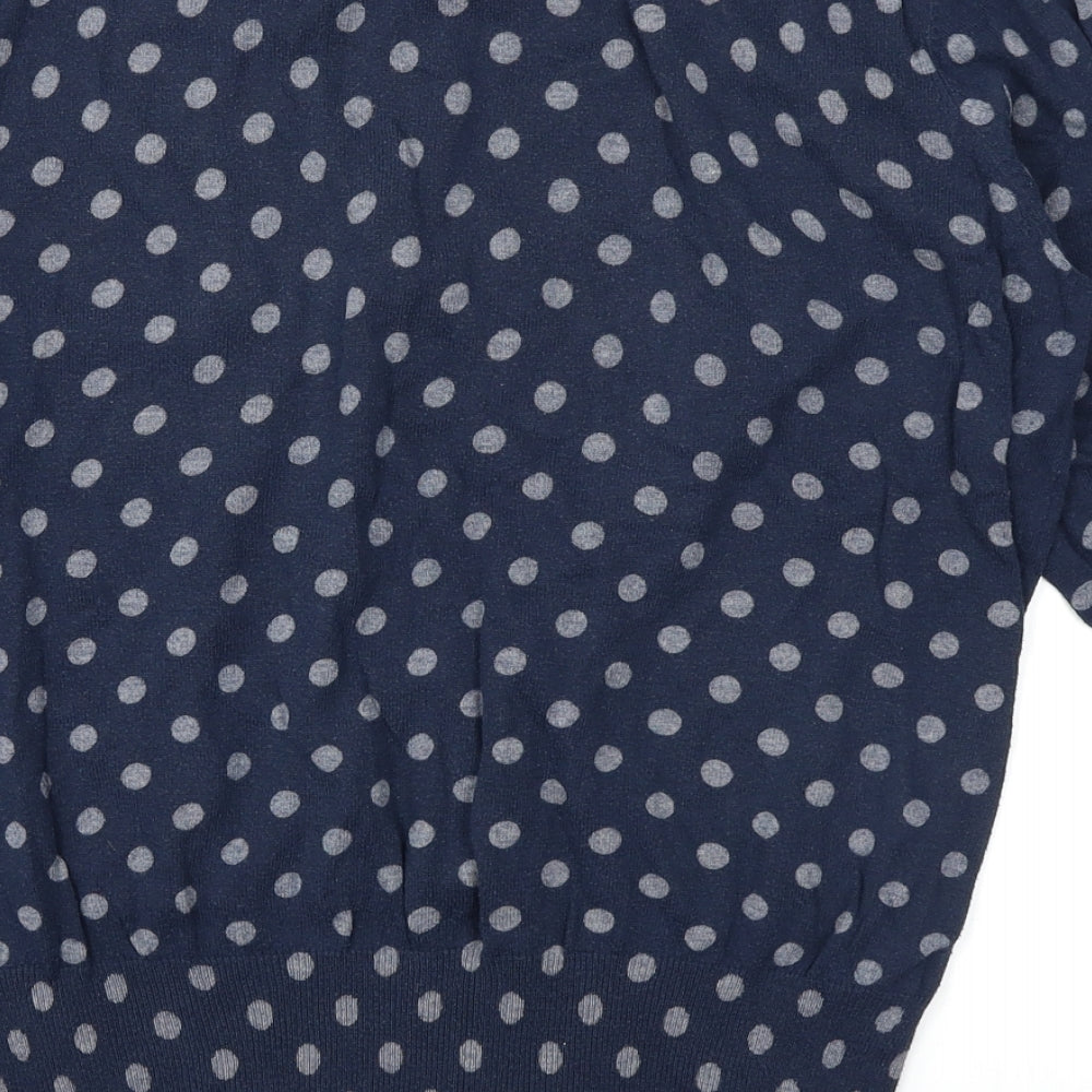 NEXT Womens Blue Polka Dot  Pullover Jumper Size 18