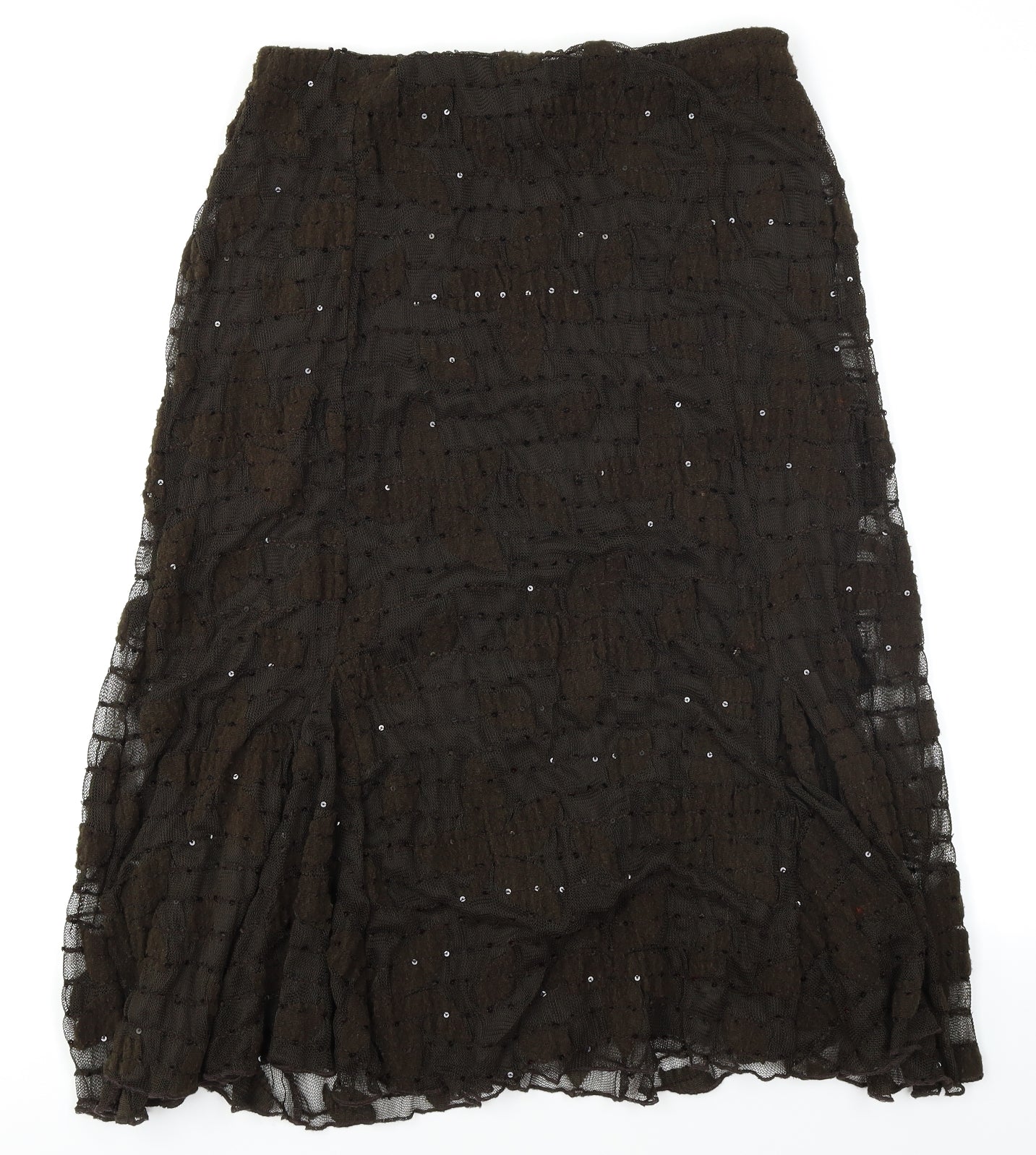 Per Una Womens Brown   Flare Skirt Size 14