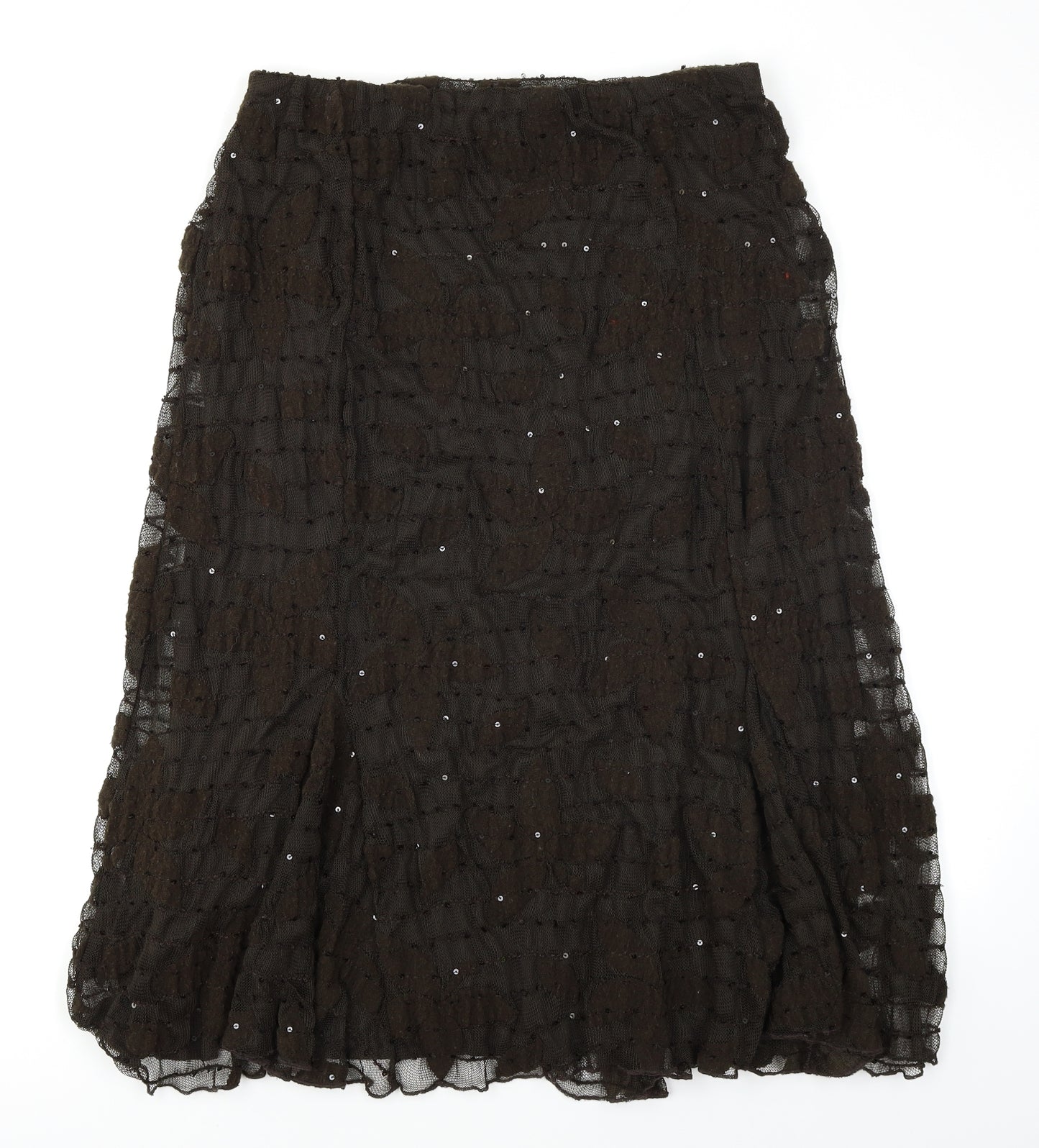 Per Una Womens Brown   Flare Skirt Size 14