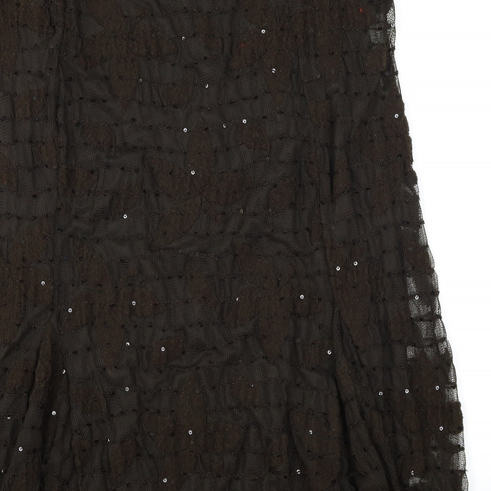 Per Una Womens Brown   Flare Skirt Size 14