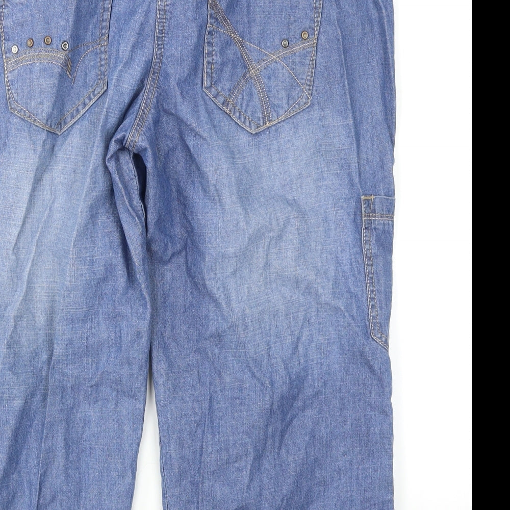 George Womens Blue  Denim Cargo Shorts Size 14