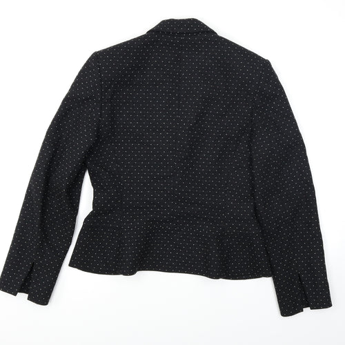 Sticky Fingers Womens Black Polka Dot  Jacket Blazer Size 10