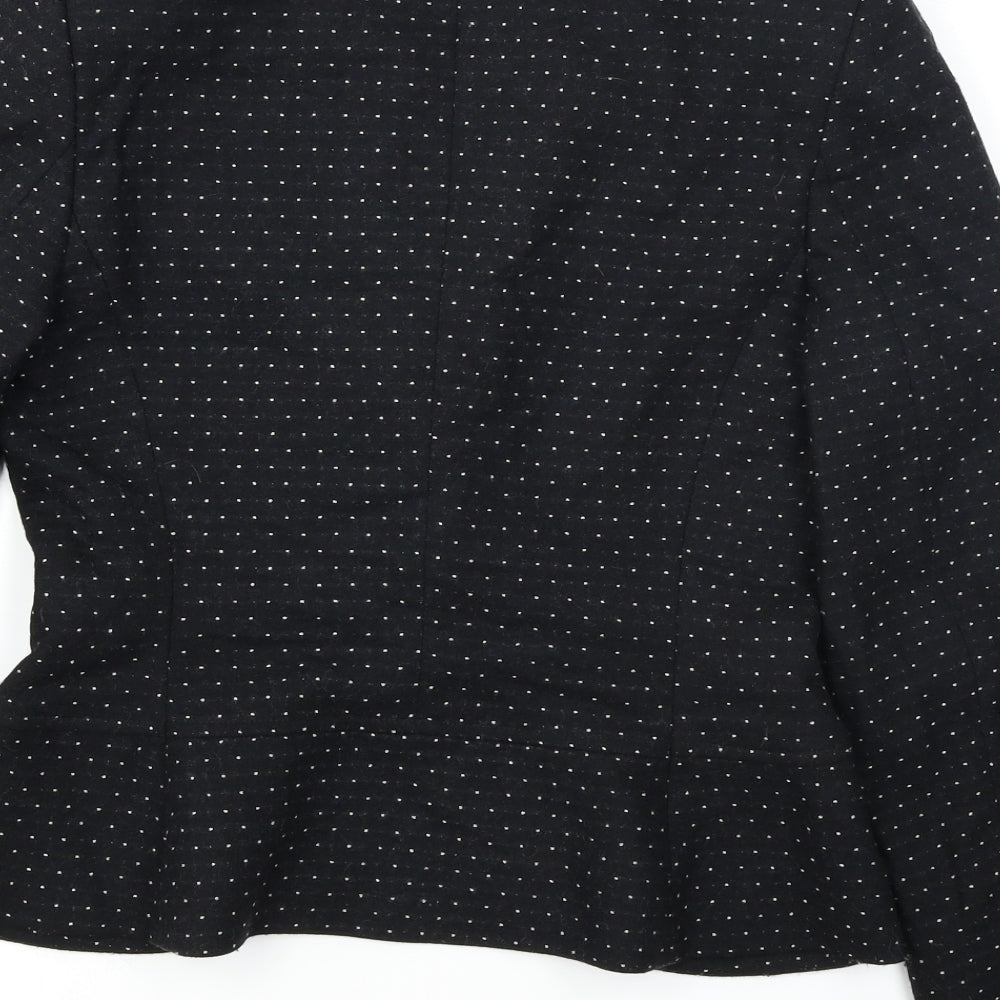 Sticky Fingers Womens Black Polka Dot  Jacket Blazer Size 10
