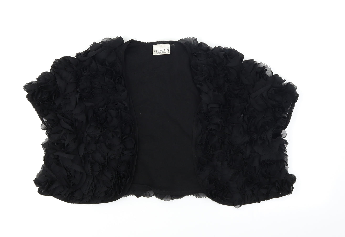 Roman Womens Black   Shrug Jumper Size L