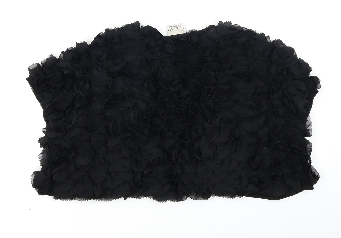 Roman Womens Black   Shrug Jumper Size L