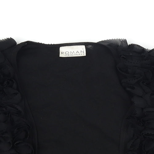 Roman Womens Black   Shrug Jumper Size L