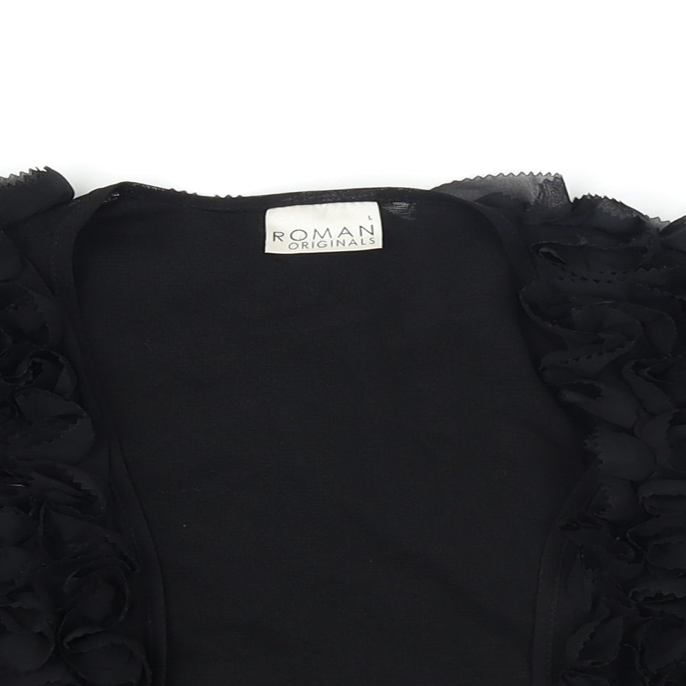 Roman Womens Black   Shrug Jumper Size L