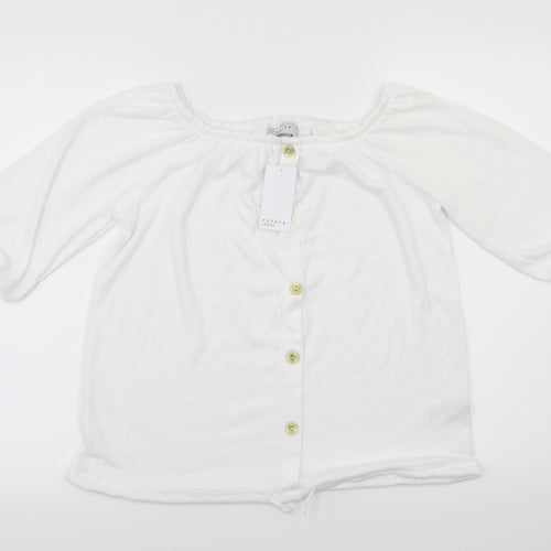 payapa Womens White   Basic T-Shirt Size 10
