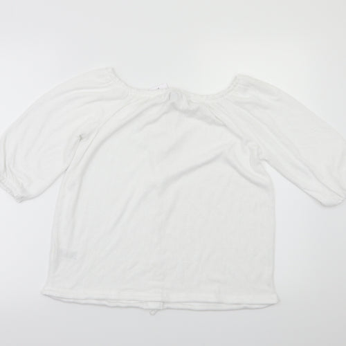 payapa Womens White   Basic T-Shirt Size 10