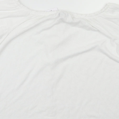 payapa Womens White   Basic T-Shirt Size 10