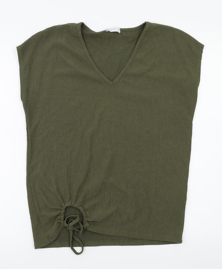 Papaya Womens Green   Basic Polo Size 10