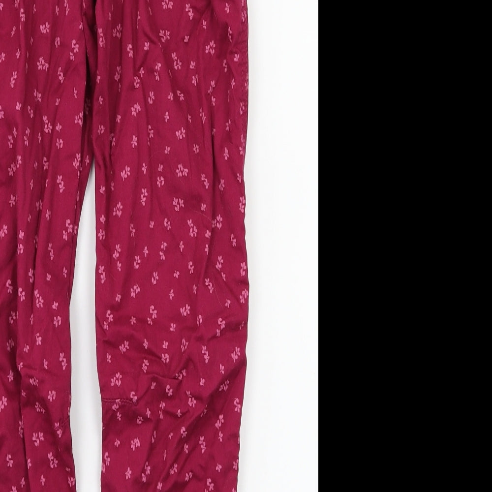 label of graded goods Girls Pink Floral  Jogger Trousers Size 6-7 Years