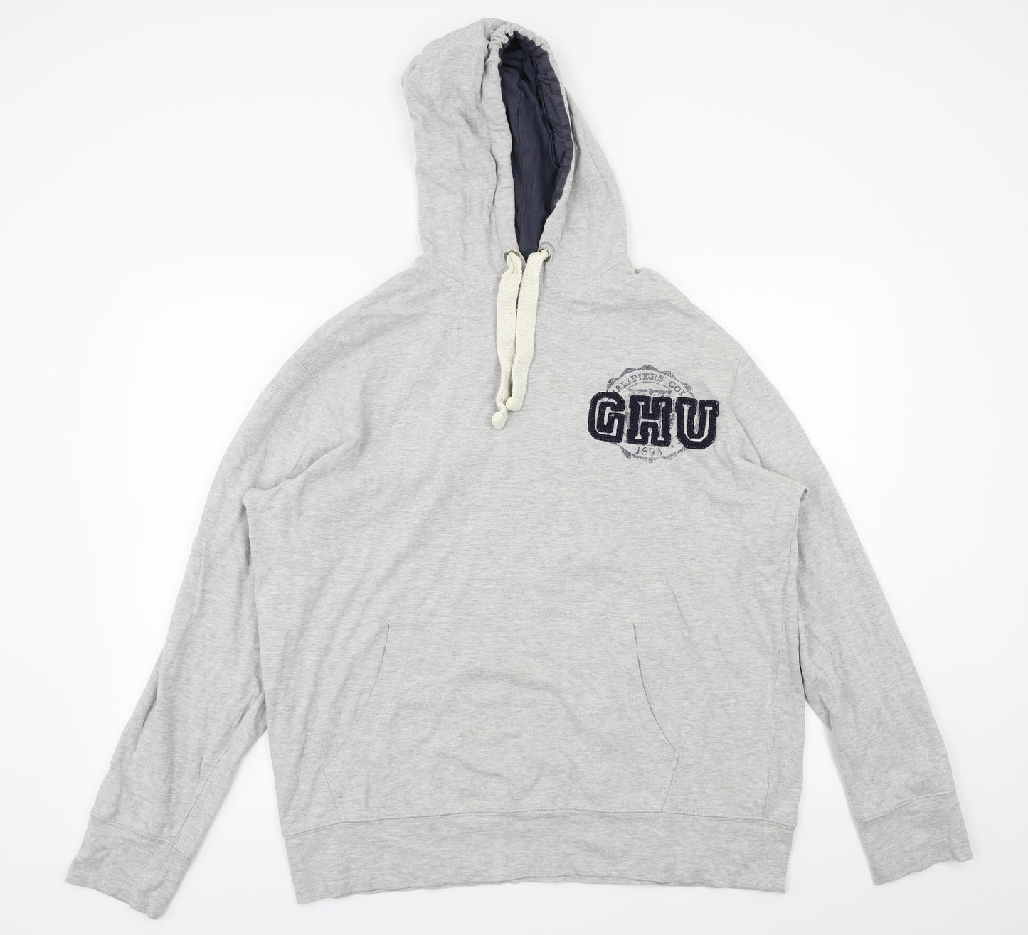 TU Mens Grey   Pullover Hoodie Size L