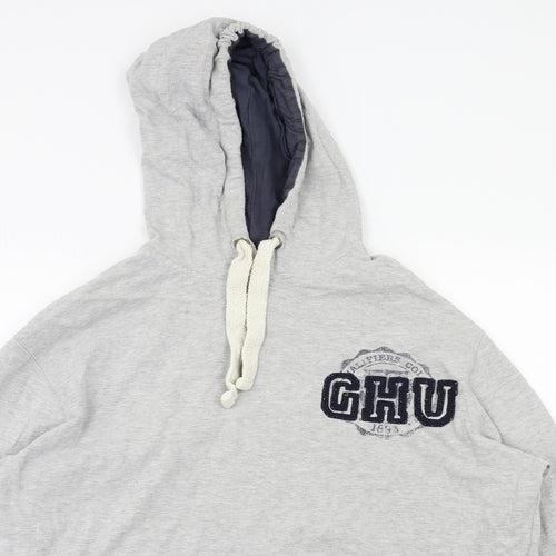 TU Mens Grey   Pullover Hoodie Size L