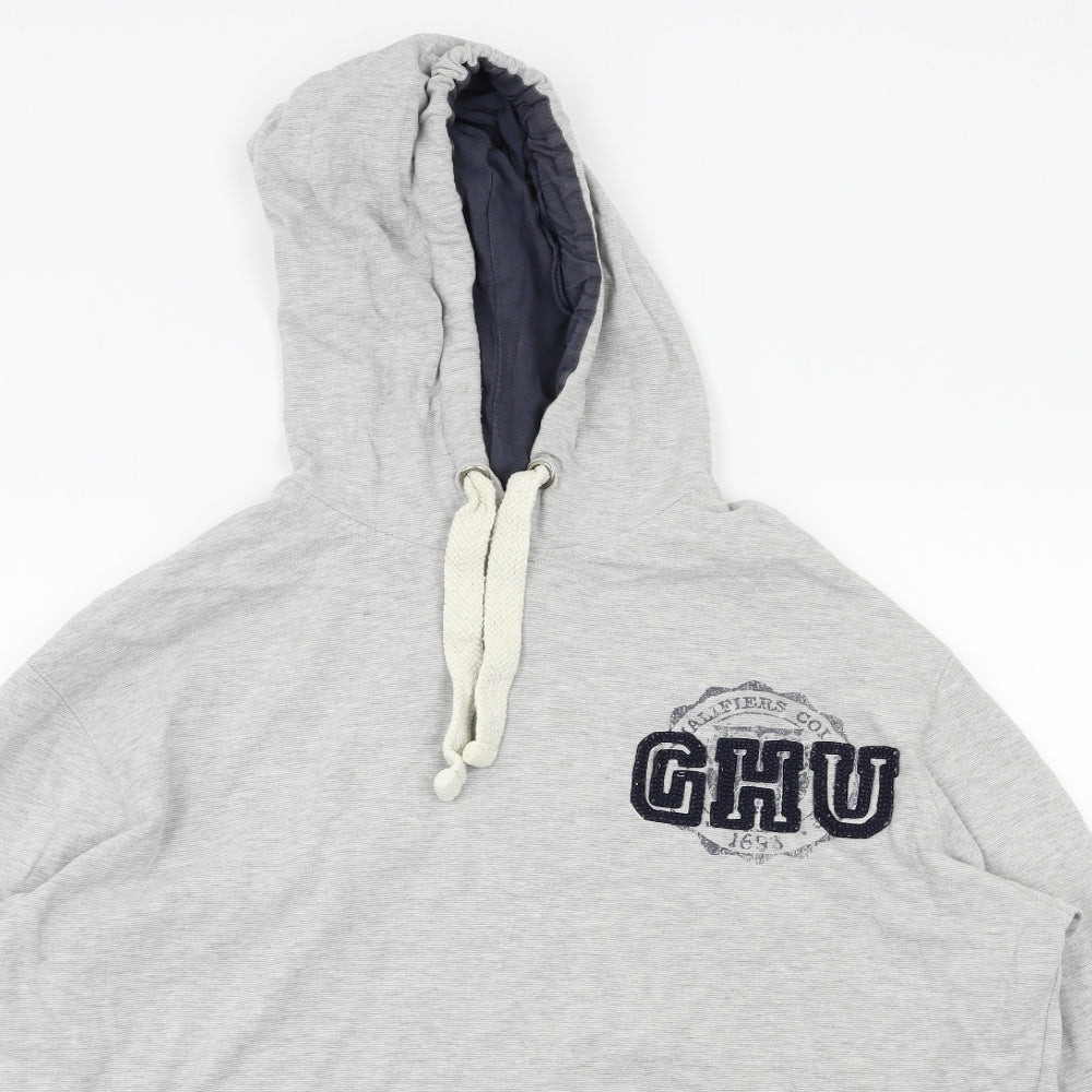 TU Mens Grey   Pullover Hoodie Size L