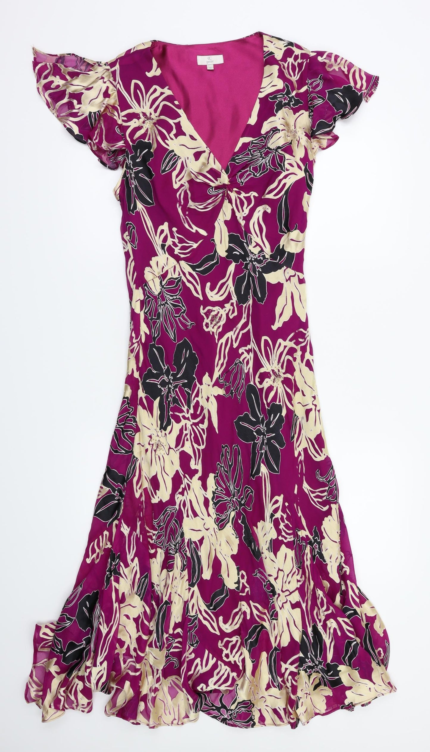 cc Womens Purple Floral  Fit & Flare  Size 10