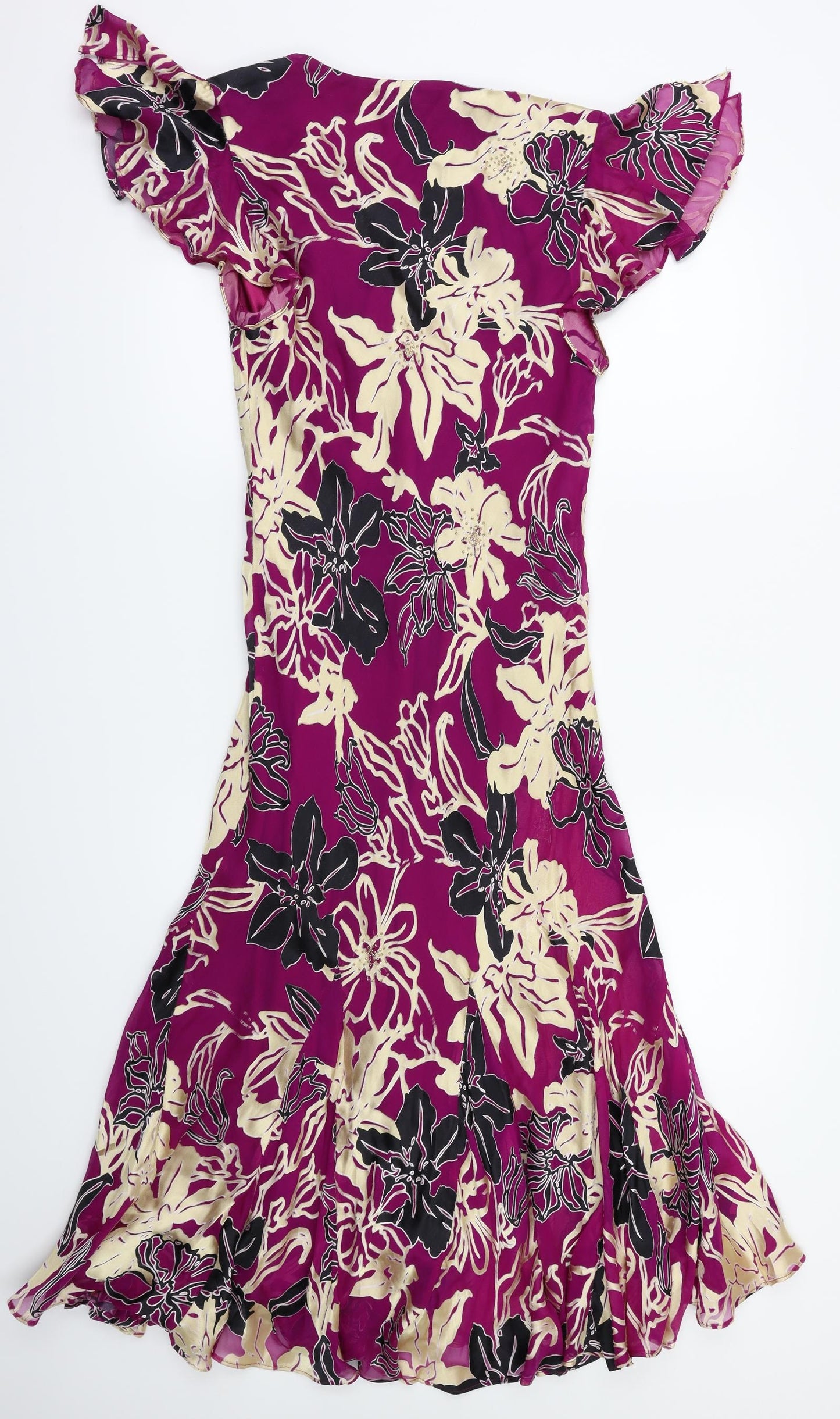 cc Womens Purple Floral  Fit & Flare  Size 10