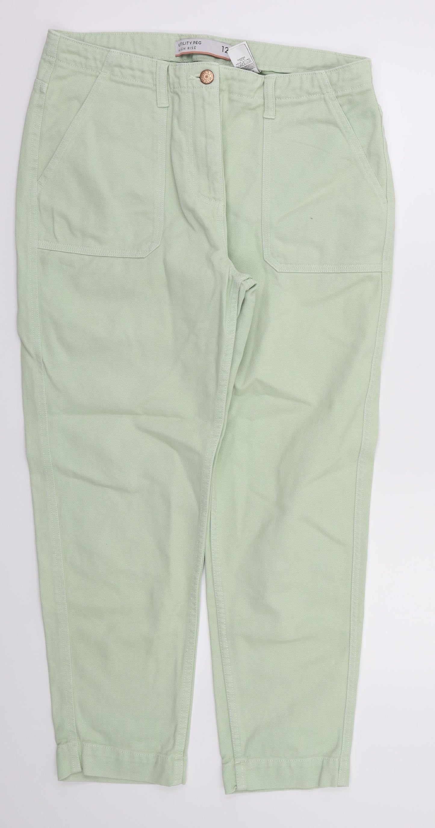 NEXT Womens Green   Straight Jeans Size 12 L28 in