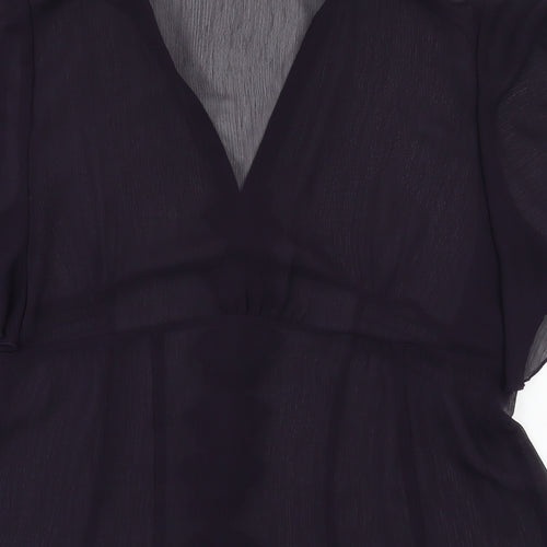 Per Una Womens Purple Floral  Basic Blouse Size 18