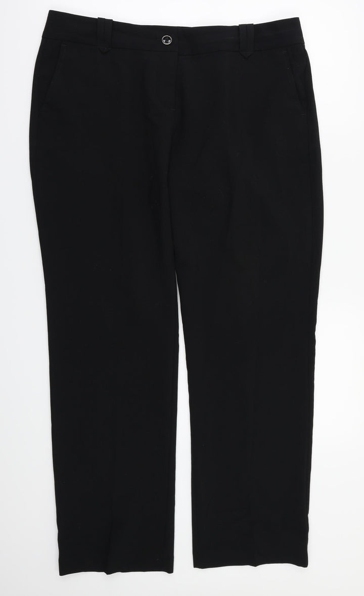 NEXT Womens Black Trousers Size 14 L30 in