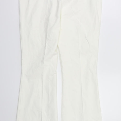 M&S Womens Ivory   Trousers  Size 14 L31 in