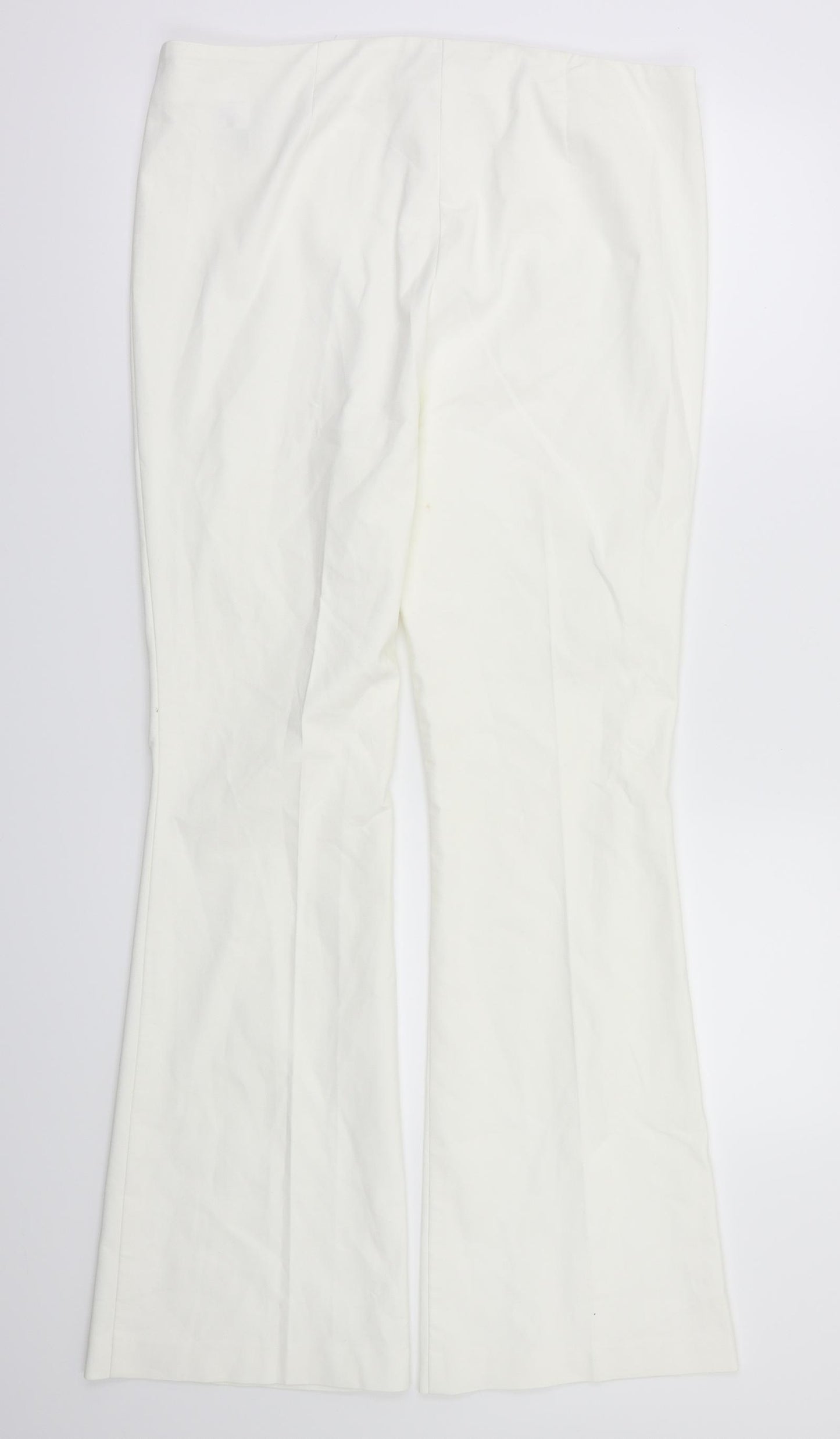 M&S Womens Ivory   Trousers  Size 14 L31 in