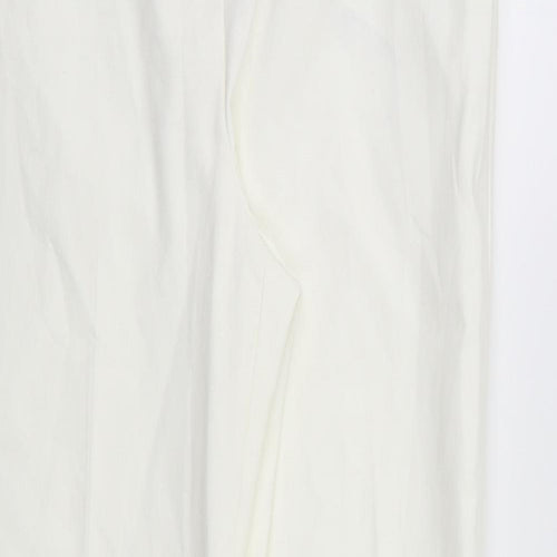 M&S Womens Ivory   Trousers  Size 14 L31 in