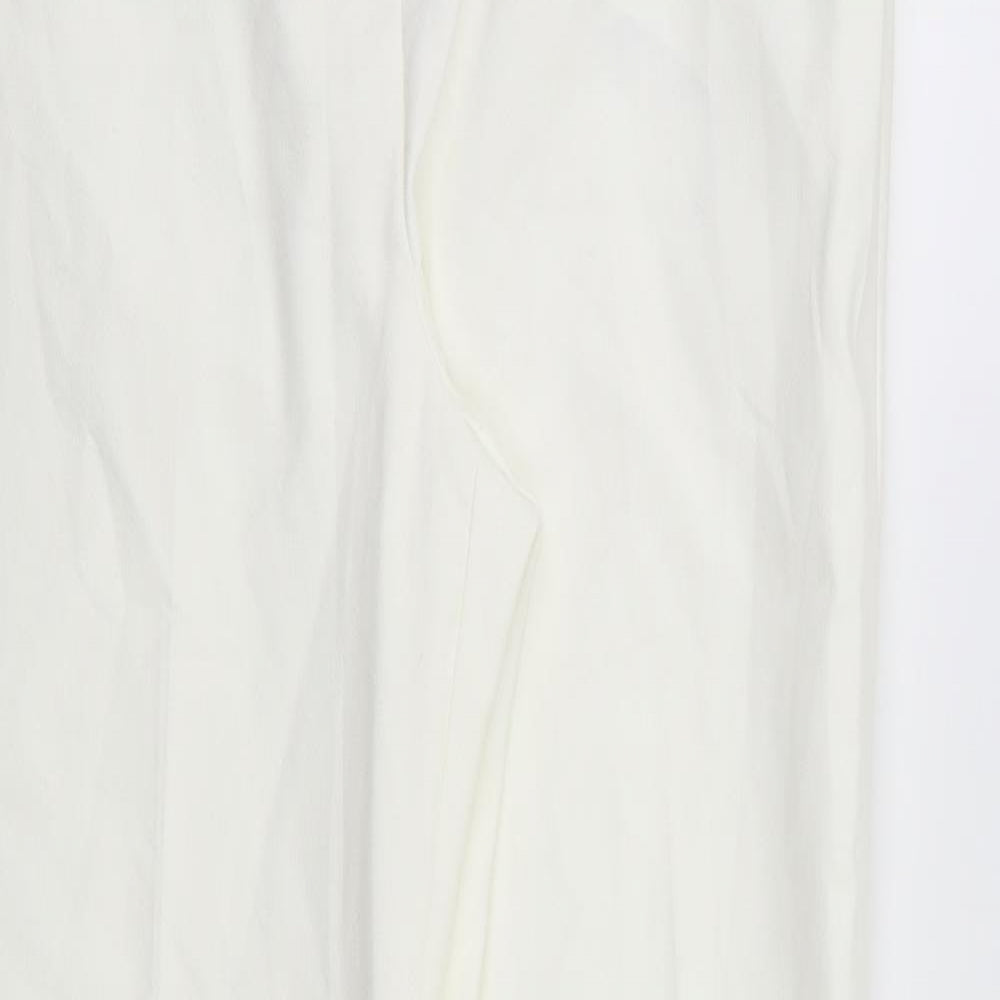 M&S Womens Ivory   Trousers  Size 14 L31 in
