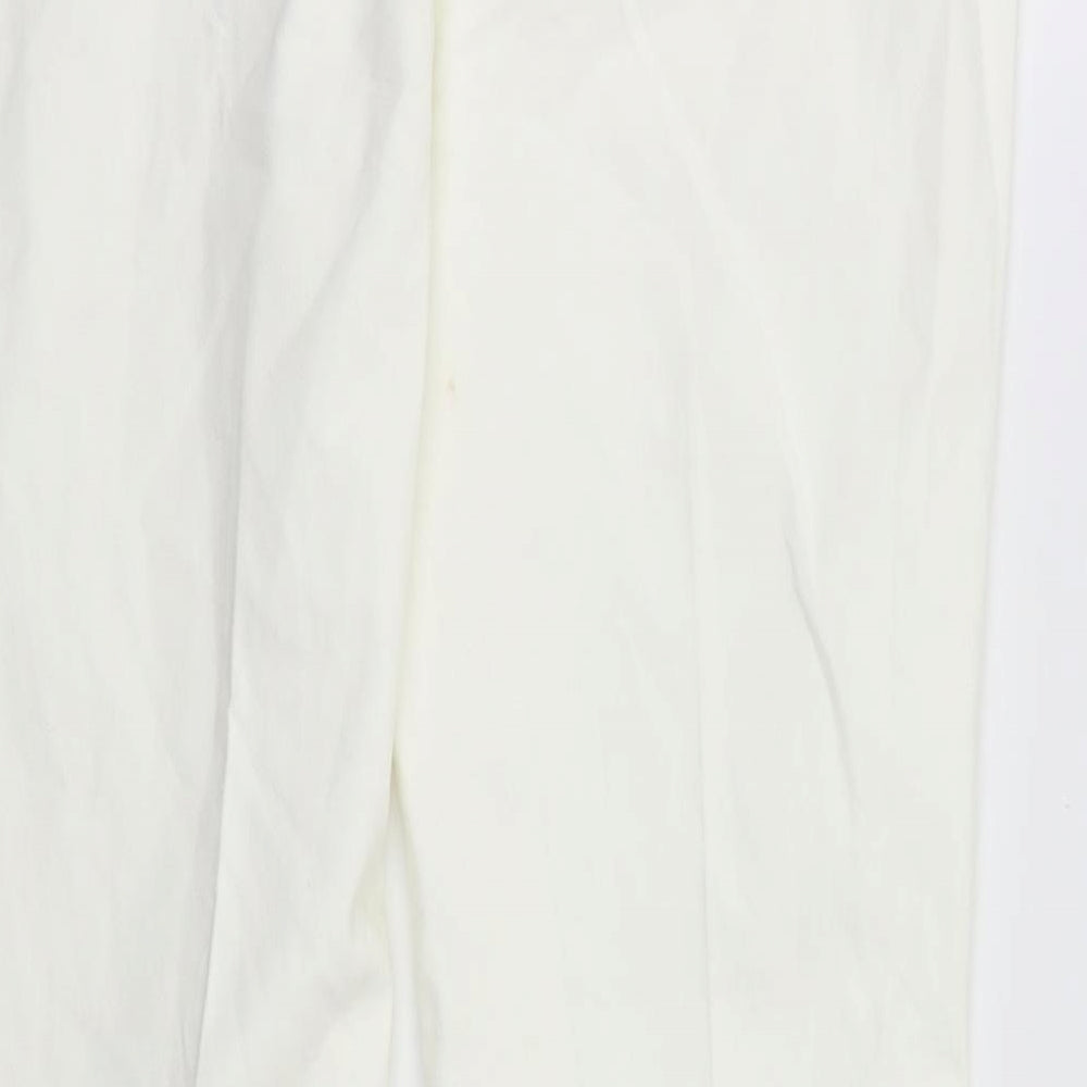 M&S Womens Ivory   Trousers  Size 14 L31 in