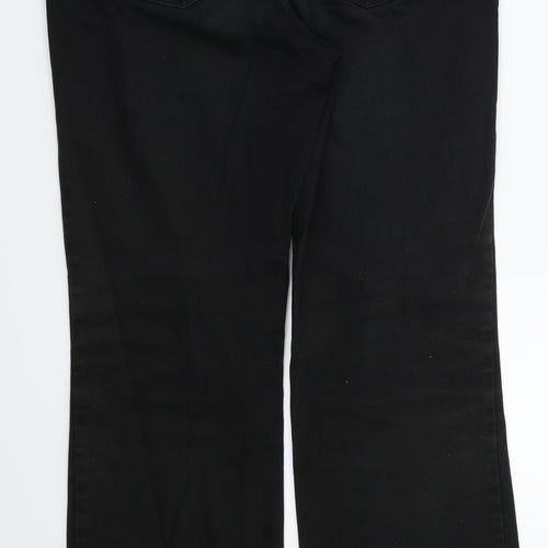 M&S Womens Black   Straight Jeans Size 14 L29 in