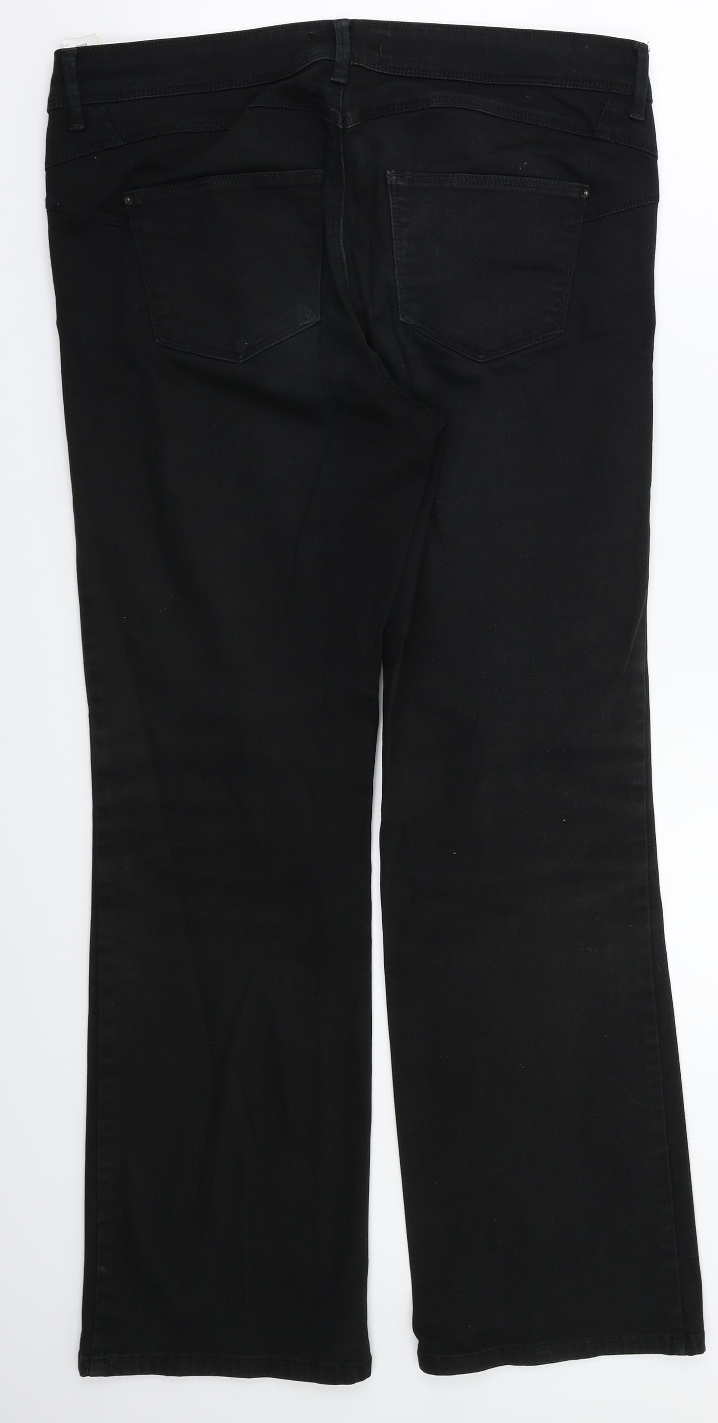 M&S Womens Black   Straight Jeans Size 14 L29 in