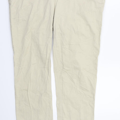 Flame Womens Beige   Trousers  Size 16 L28 in