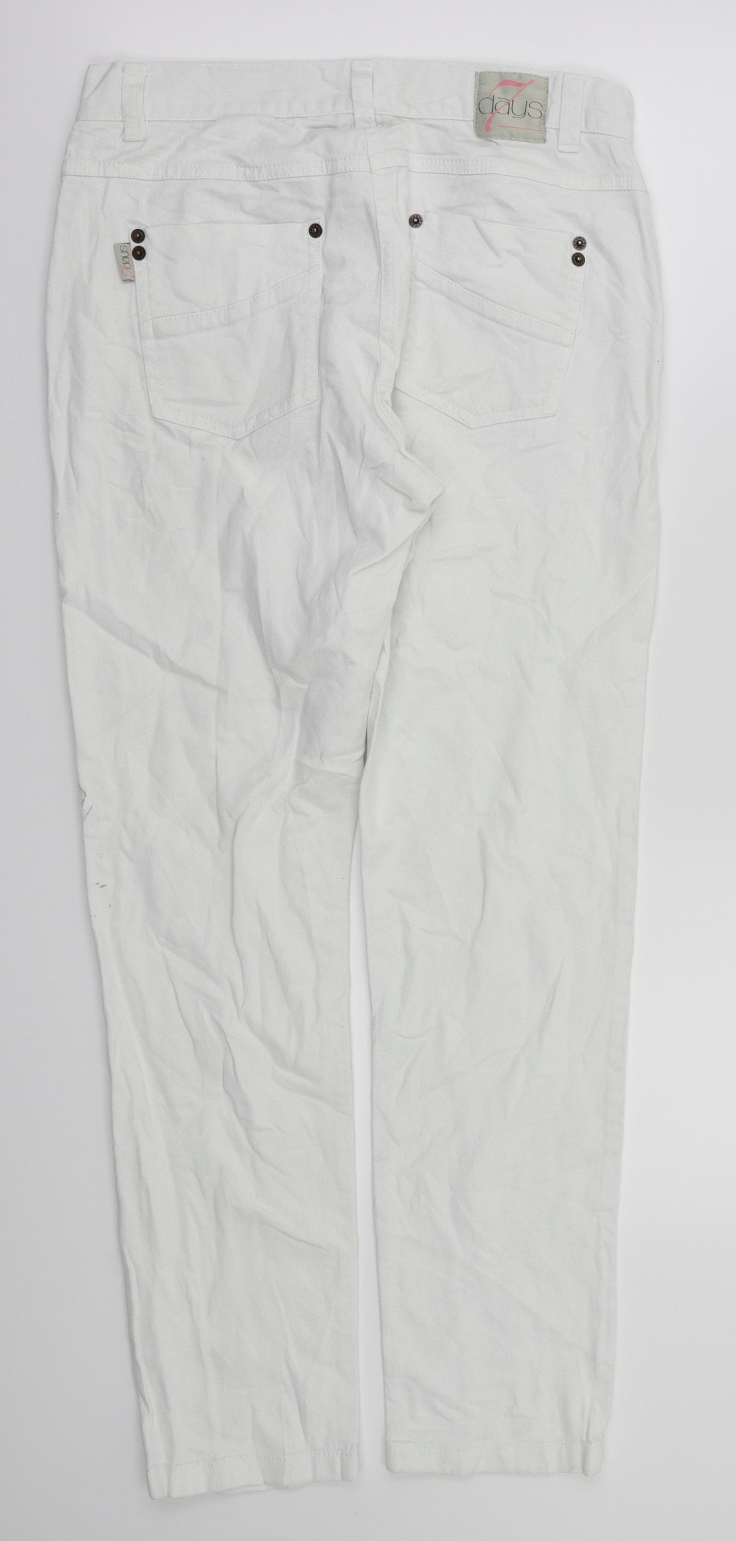 DAYS  Womens White   Straight Jeans Size 8 L29 in