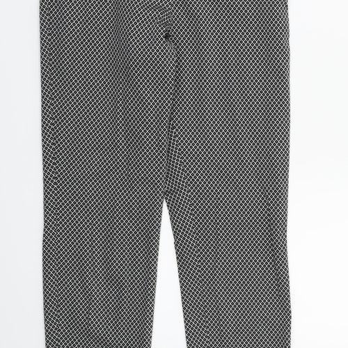 H&M Womens Grey Argyle/Diamond  Sweatpants Trousers Size 6 L27 in