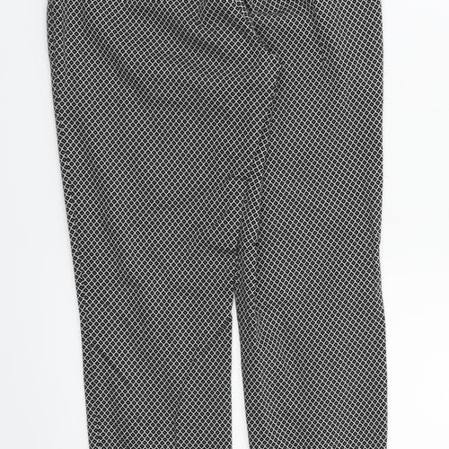 H&M Womens Grey Argyle/Diamond  Sweatpants Trousers Size 6 L27 in
