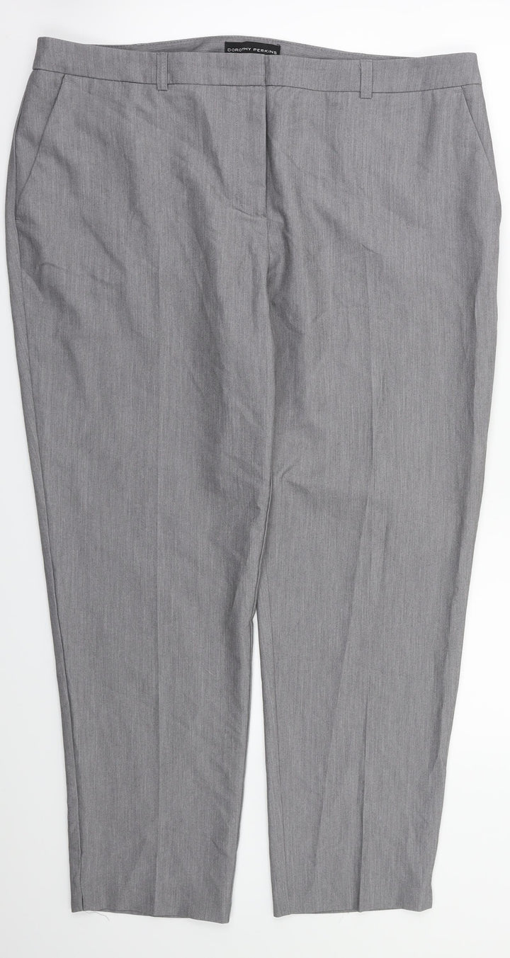 Dorothy Perkins Womens Grey Trousers Size 12 L27 in