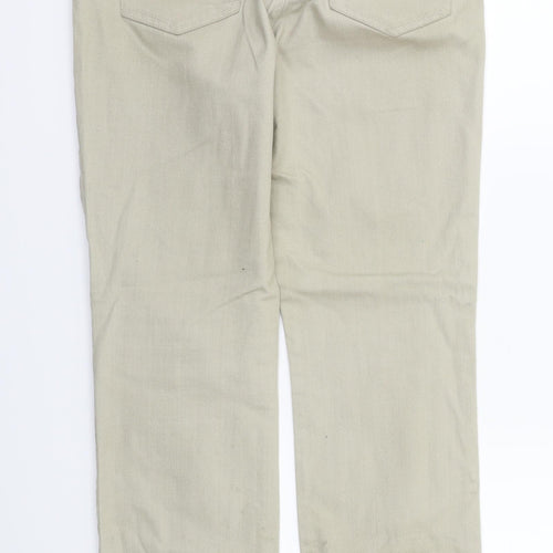 M&S Womens Beige   Straight Jeans Size 12 L30 in