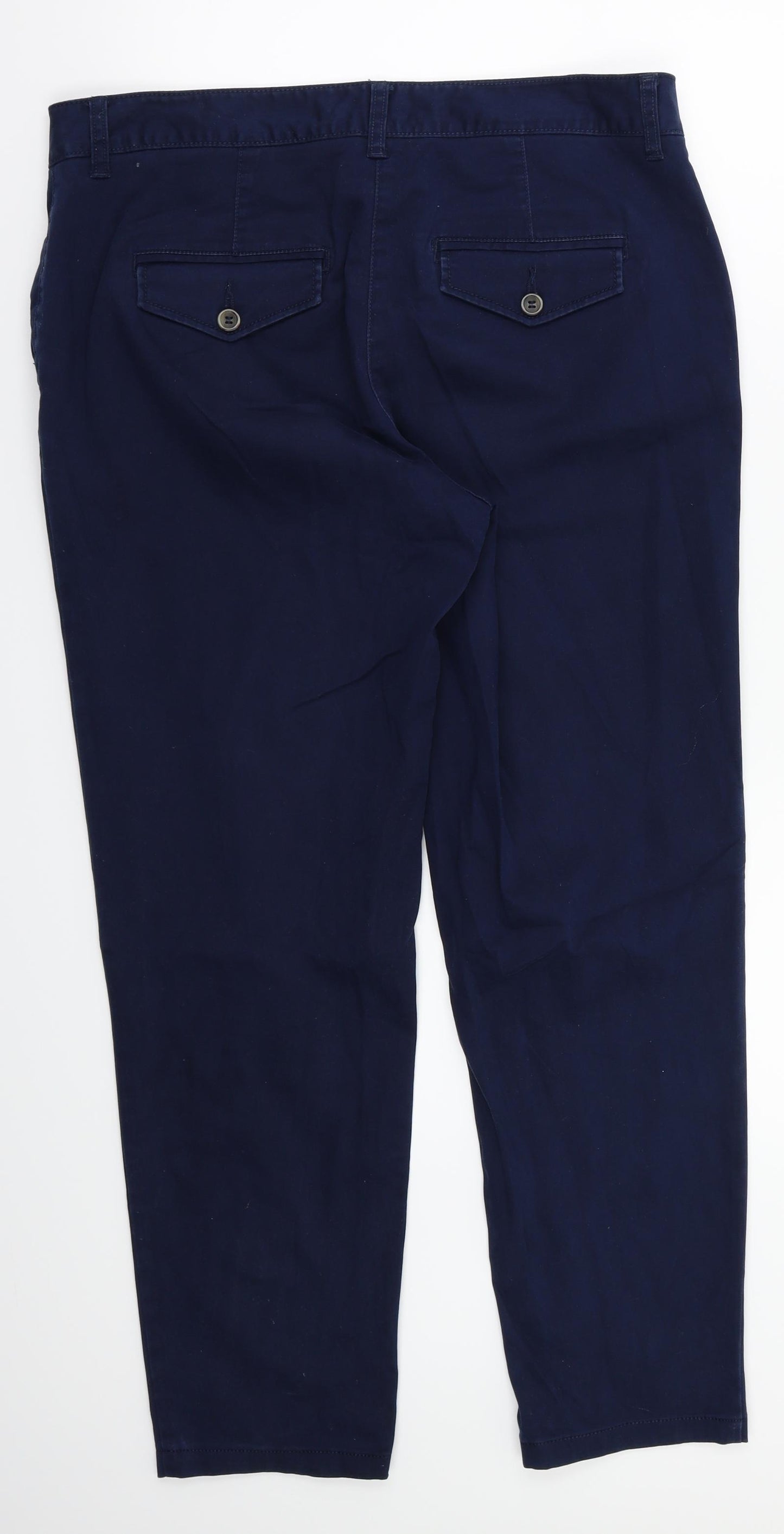 NEXT Womens Blue   Chino Trousers Size 12 L28 in