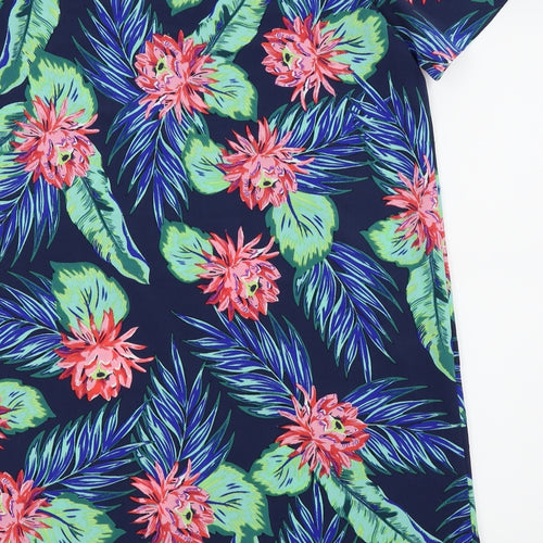 Asda George Womens Blue Floral  Fit & Flare  Size 12