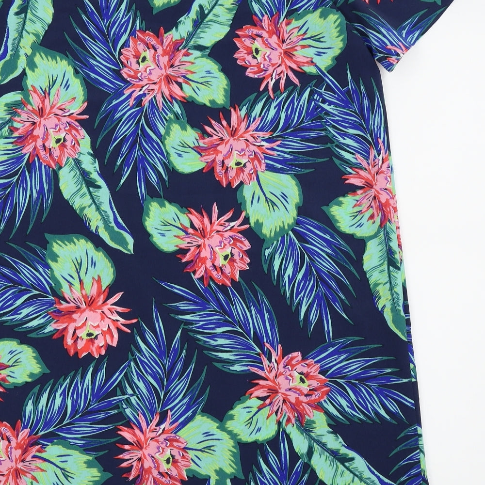 Asda George Womens Blue Floral  Fit & Flare  Size 12
