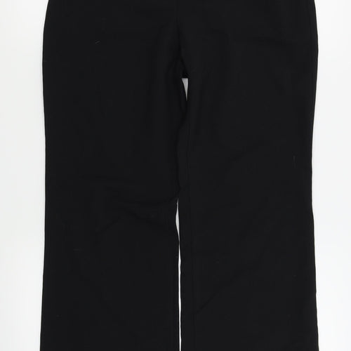 m&S Womens Black   Trousers  Size 10 L25 in