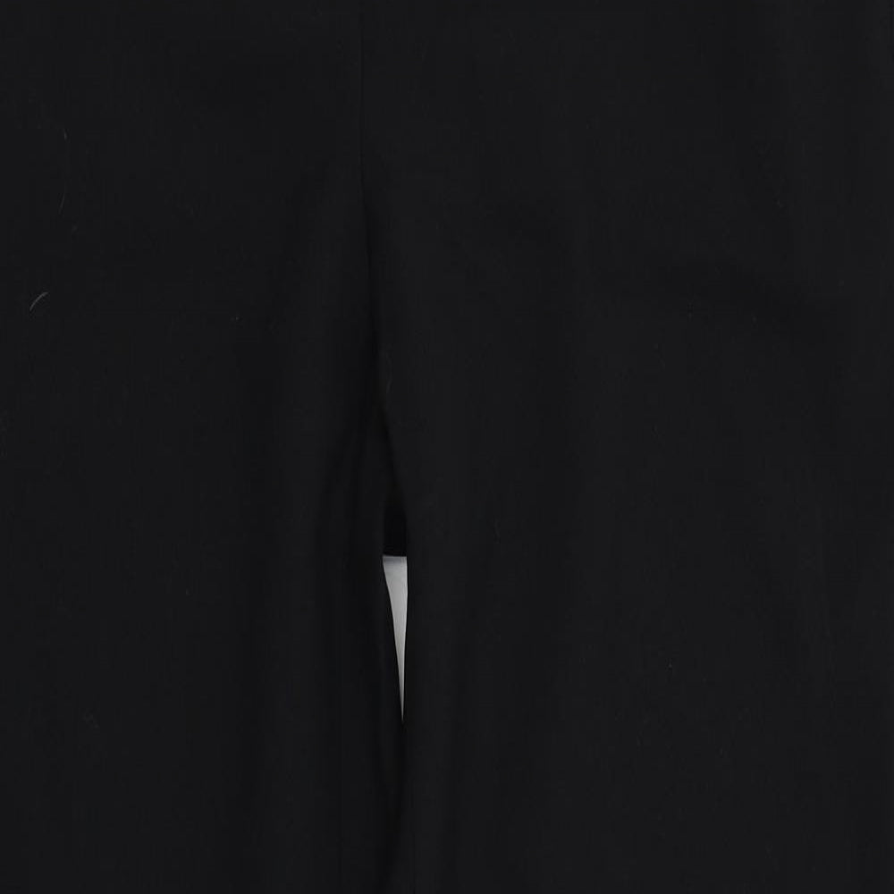 m&S Womens Black   Trousers  Size 10 L25 in