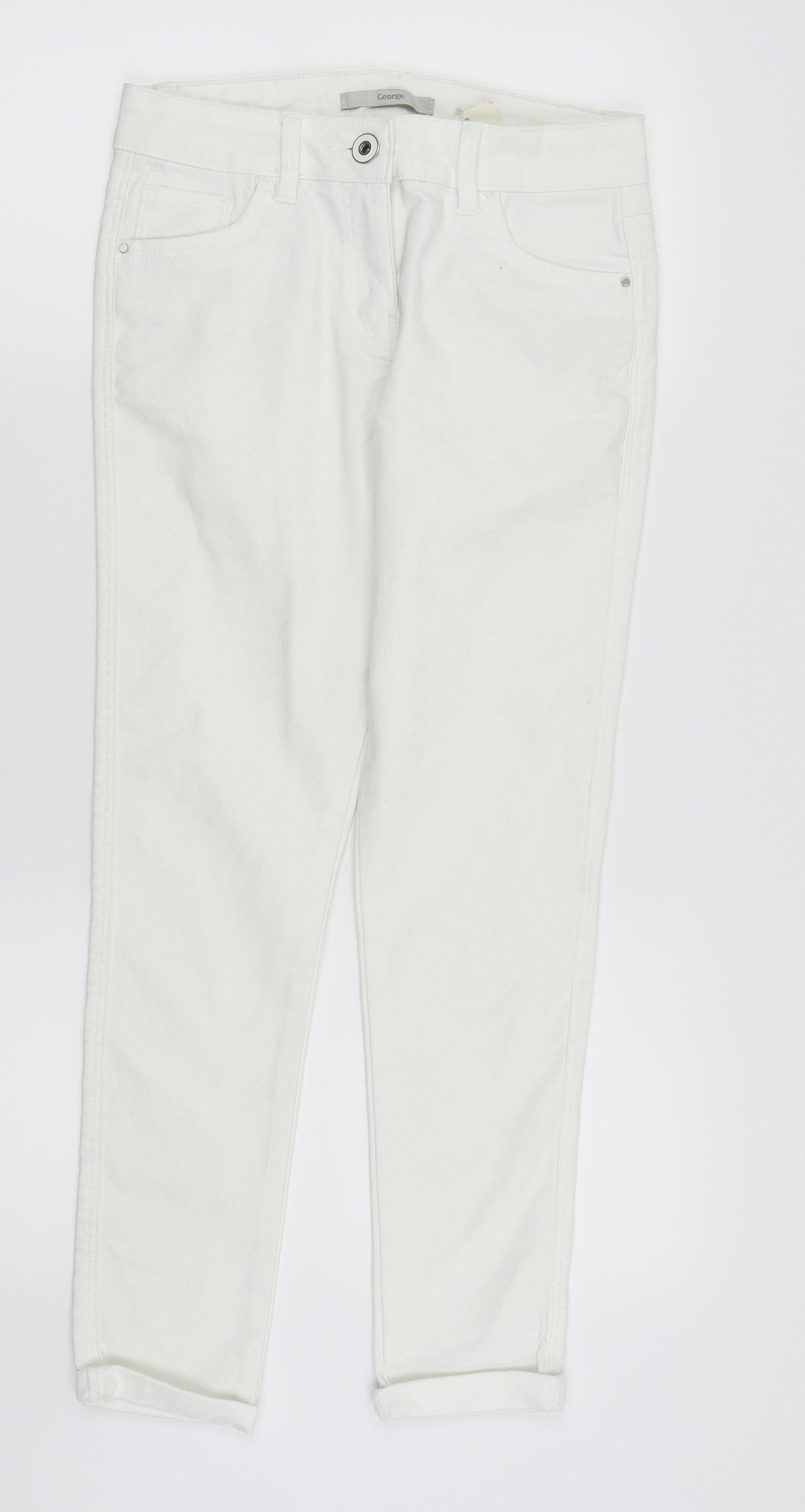 Asda George Womens White   Skinny Jeans Size 8 L24 in