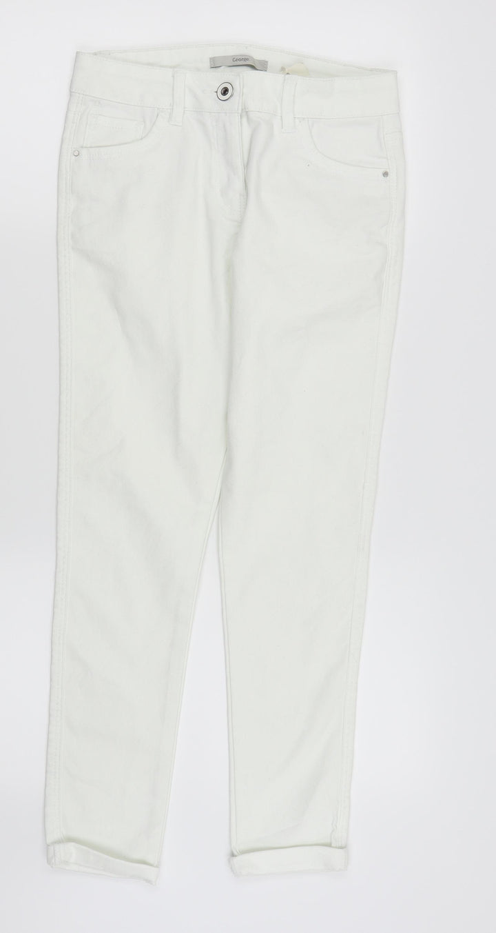 Asda George Womens White   Skinny Jeans Size 8 L24 in