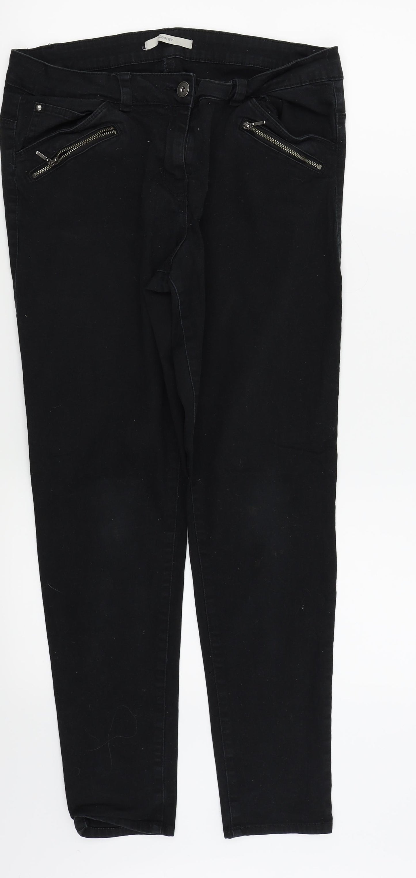 Asda George Womens Black   Skinny Jeans Size 14 L26 in