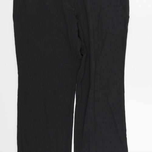 M&S Womens Black   Trousers  Size 14 L25 in