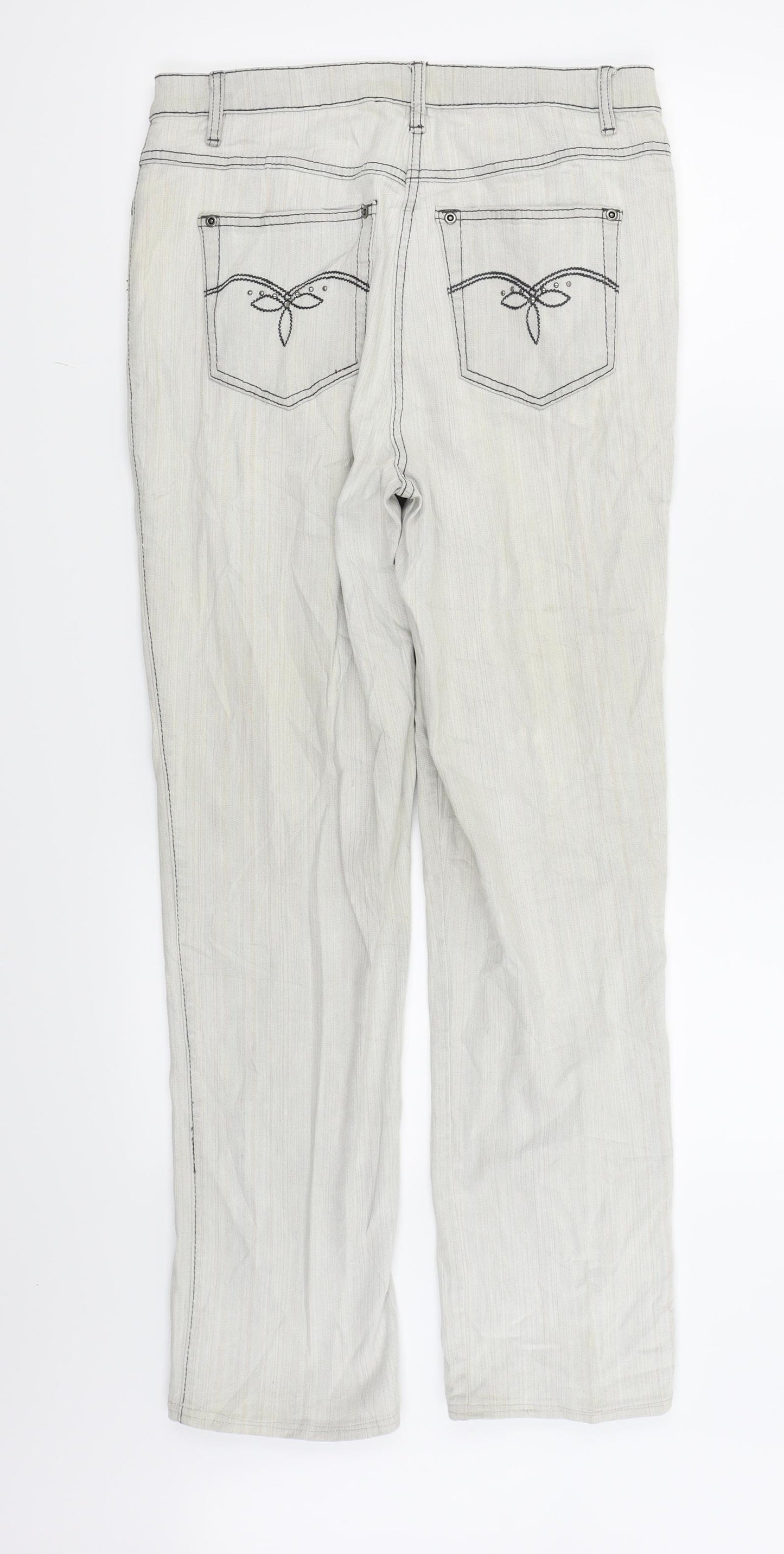 Fair Lady Womens Grey   Skinny Jeans Size 14 L27 in