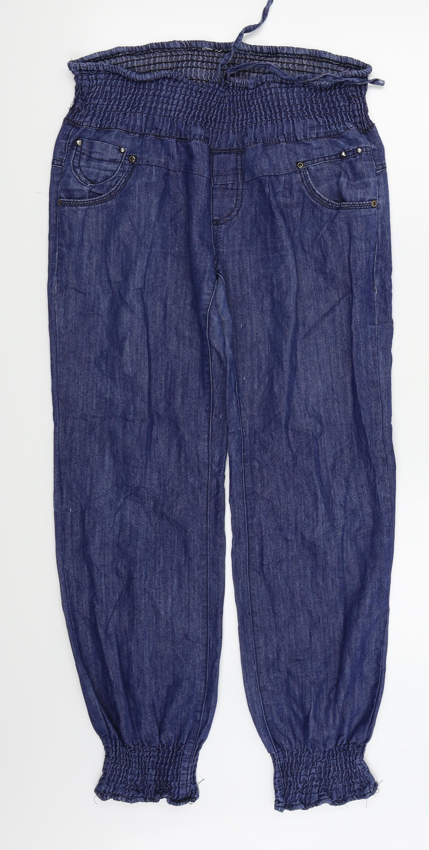 aa & J Womens Blue   Trousers  Size 10 L25 in