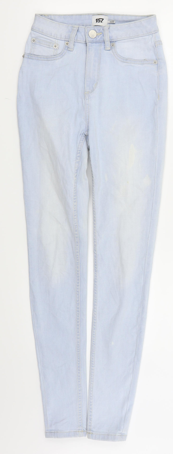 157 Womens Blue Skinny Jeans Size XS L22 in
